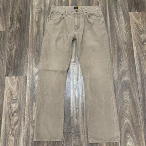 J Crew Corduroy Pants Men's 33x32 Brown Khaki Slim Straight 5-Pocket Preppy